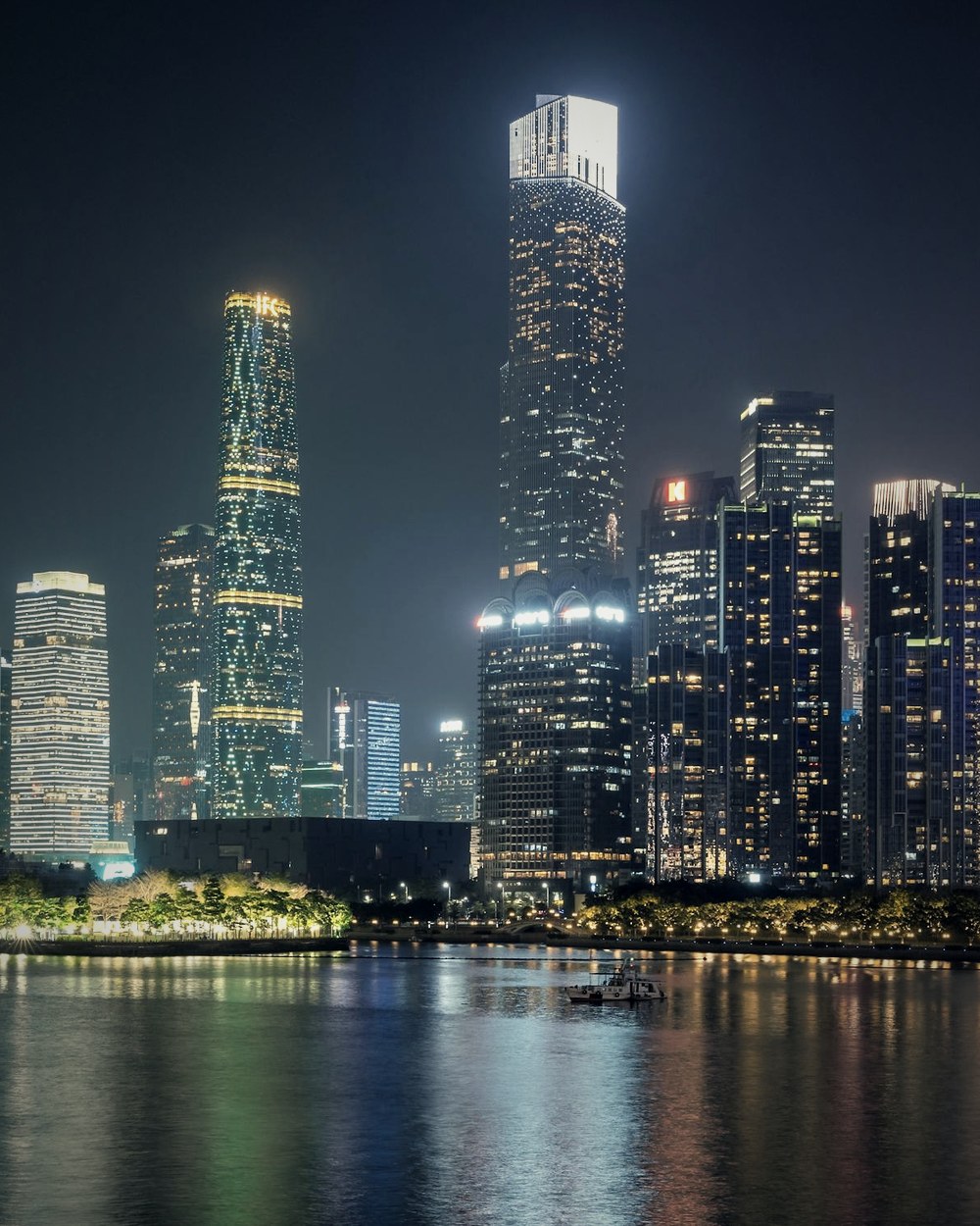 The Guangzhou skyline at night
